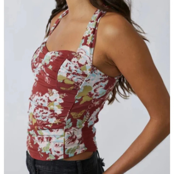 Free‎ People Ginger Snap Floral Top Women’s XS - Picture 5 of 7